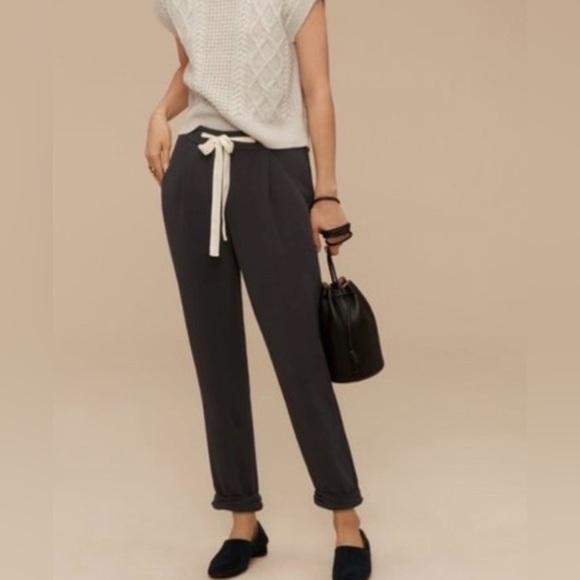Aritzia Wilfred Allant Cropped Front Tie Pant - Picture 2 of 9